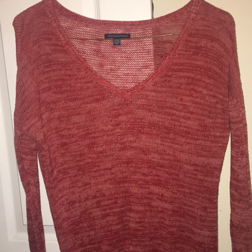 Wide V neck sweater